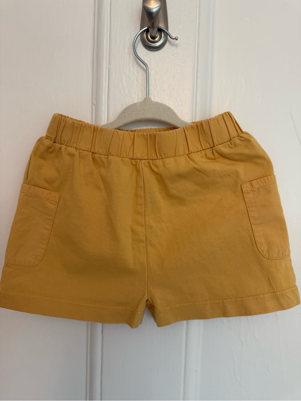 Kids Elastic-Waist Mustard Pocket Shorts